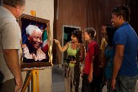 Nelson Mandela Portrait at Red Location museum