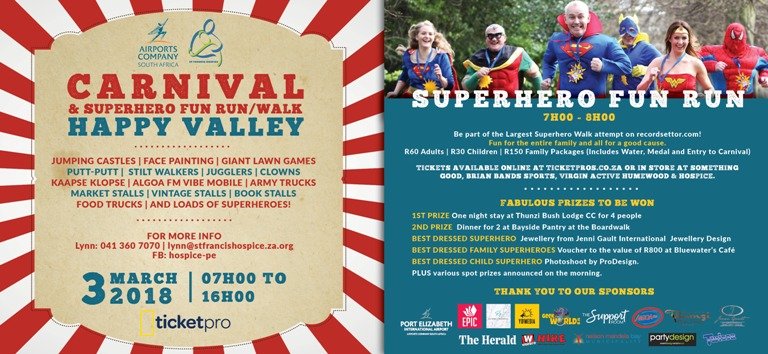  ACSA CARNIVAL & SUPERHERO FUN RUN/ WALK – IN AID OF HOSPICE