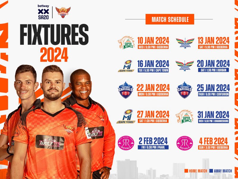 Betway SA20 Cricket Series - Sunrisers Eastern Cape at St George's Stadium