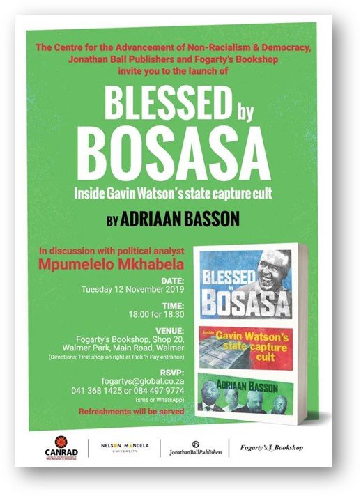 Book Launch : Blessed by Bossa - Inside Gavin Watson's State Capture Cult