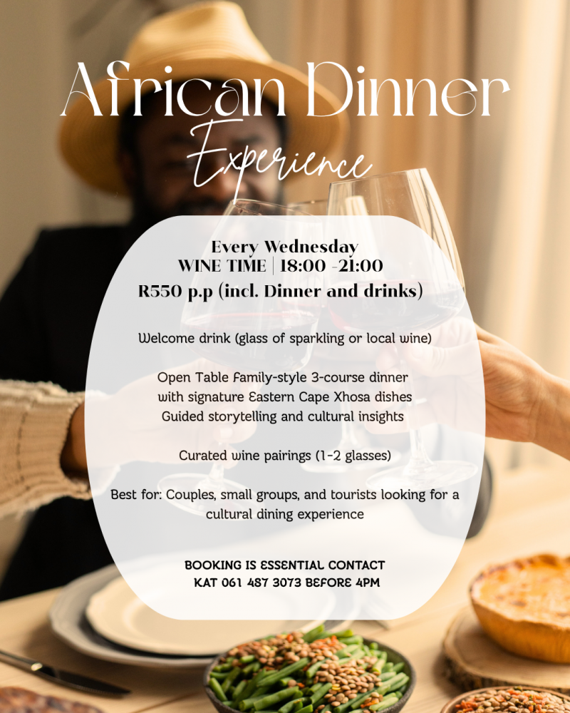 African Dinner Experience – Eastern Cape Flavours & Culture
