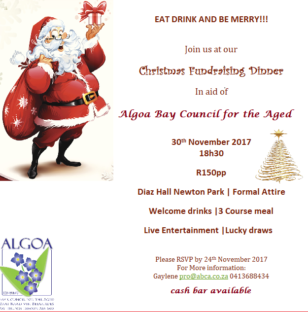 Algoa Bay Council for the Aged Christmas Fundraising Dinner