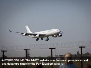 Airport arrival and departure times available on NMBT web