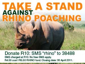 SMS CAMPAIGN “TAKE A STAND AGAINST RHINO POACHING”