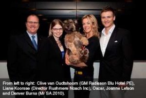 Oscar in Port Elizabeth to raise funds and awareness for SPCA in Uitenhage