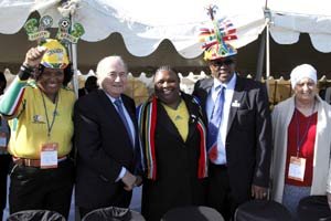 Blatter gets warm township welcome	