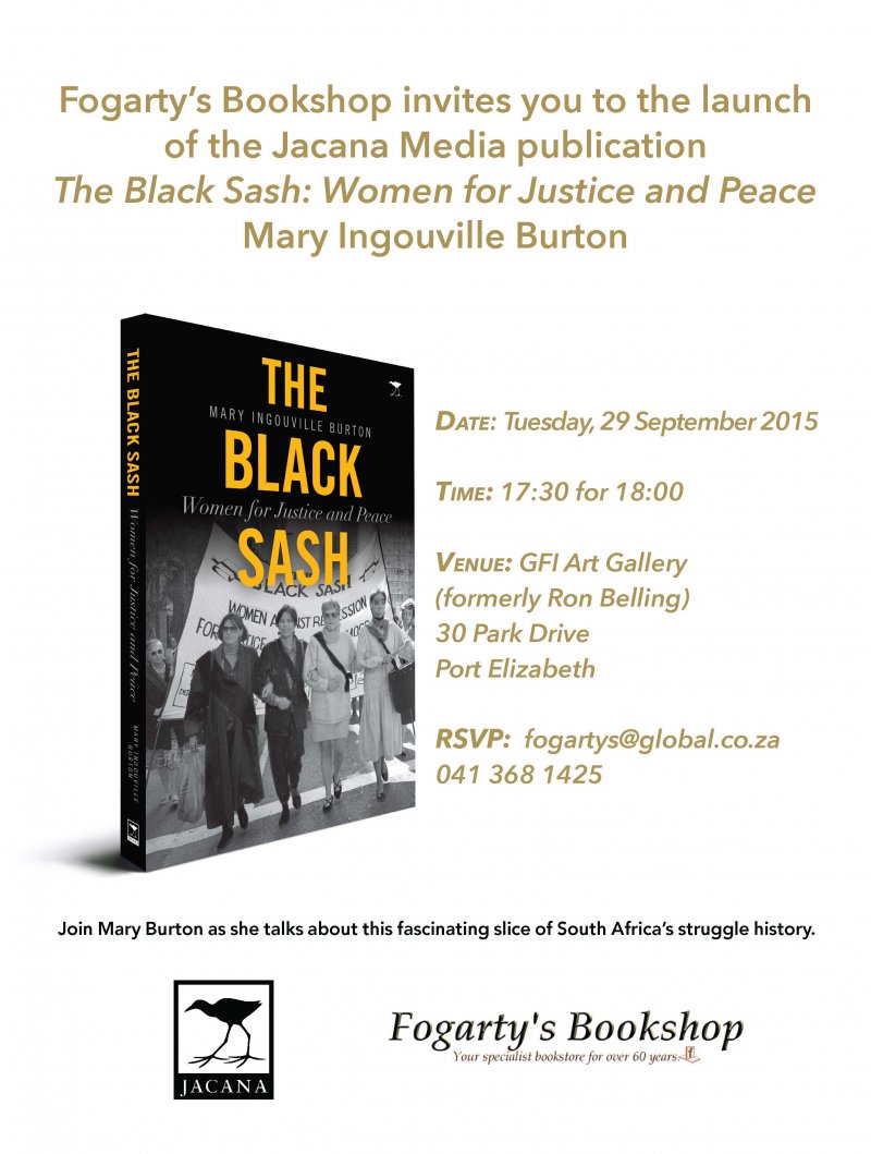 Book Launch: Black Sash - Mary Ingouville Burton