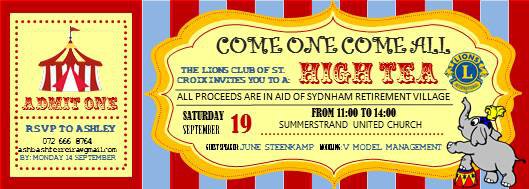 Carnival High Tea Fundraiser