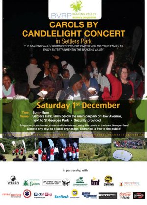 Carols by candlelight in Settlers Park