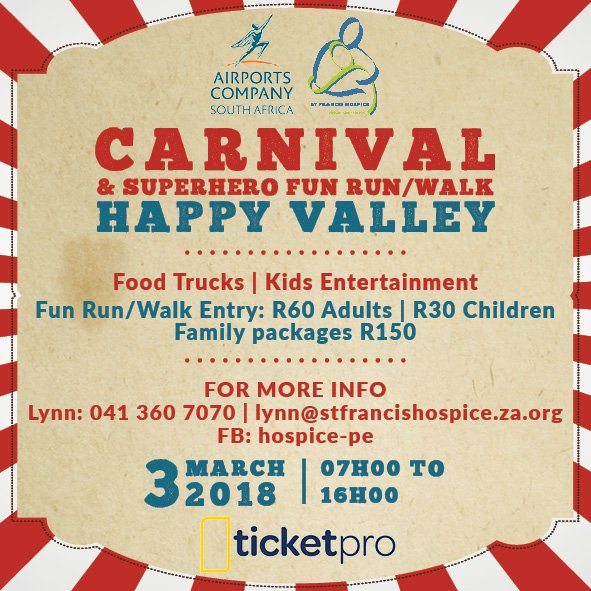 A Family Package to the St Francis Hospice Carnival & Superhero Fun Run/ Walk - 3rd March 2018 