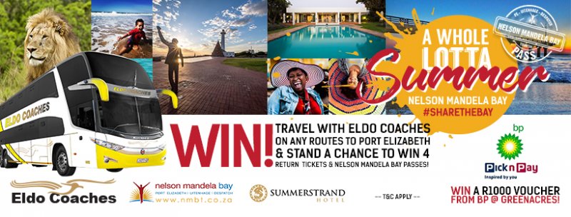 Travel with Eldo Coaches on any routes to Port Elizabeth & stand a chance to win