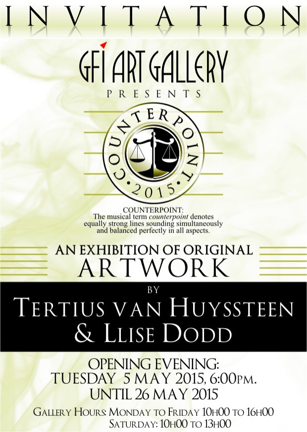 Counterpoint: a fine art exhibition by Tertius van Huystteen and Llisa Dodd