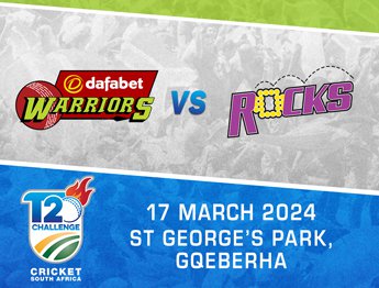 CSA T20 Challenge 2023/24 - Dafabet Warriors vs Rocks