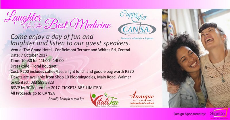 Cuppa for CANSA - Laughter Is The Best Medicine