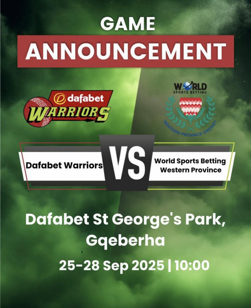 Dafabet Warriors vs Western Province 4 Day Series
