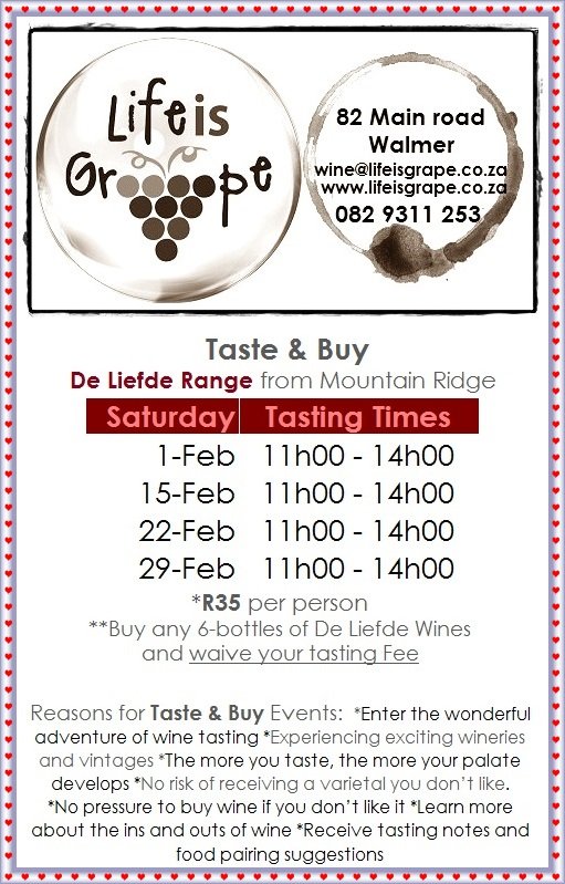 De Liefde Wine Tasting