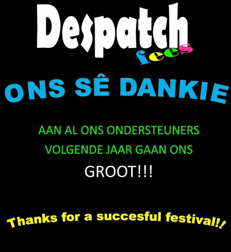 Despatch Fees/Festival 2018