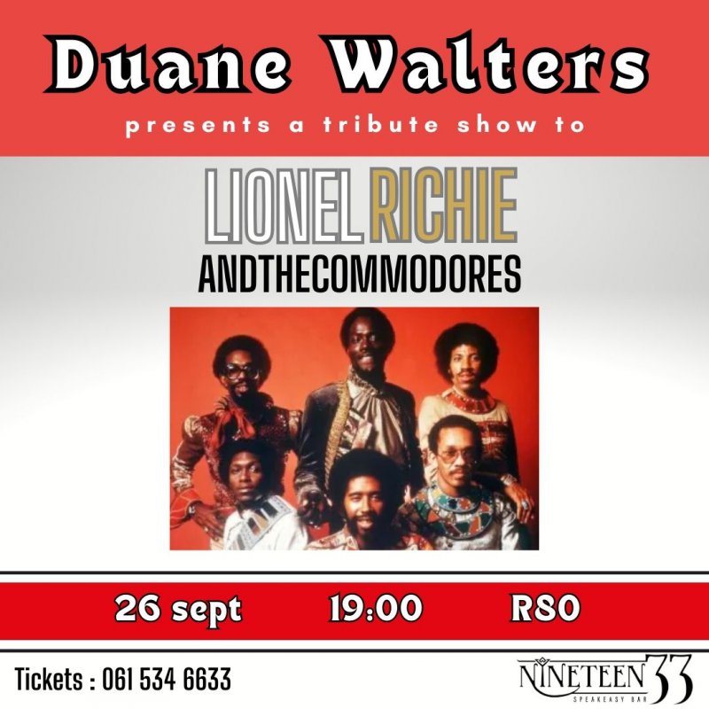Duane Walters Tribute to Lionel Richie & The Commodores