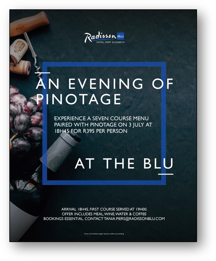 ENJOY AN EVENING OF PINOTAGE