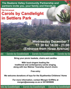 Carols by candlelight in Settlers Park