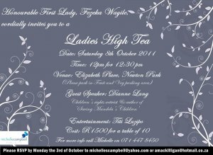 Ladies High Tea with Honourable First Lady Fezeka Wayile