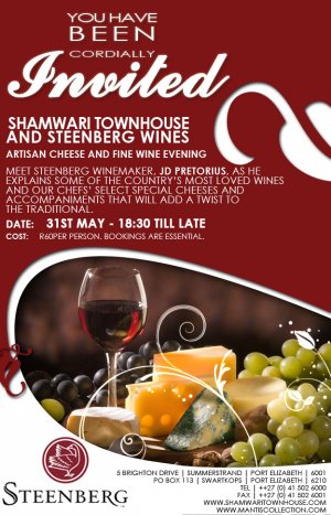 Shamwari Townhouse  Steenberg Wines 