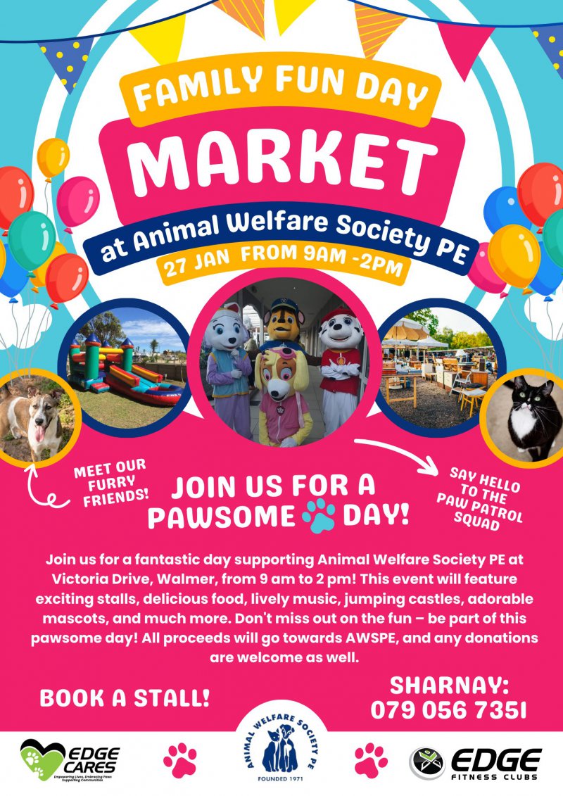 Family Fun Day Market at Animal Welfare Society PE