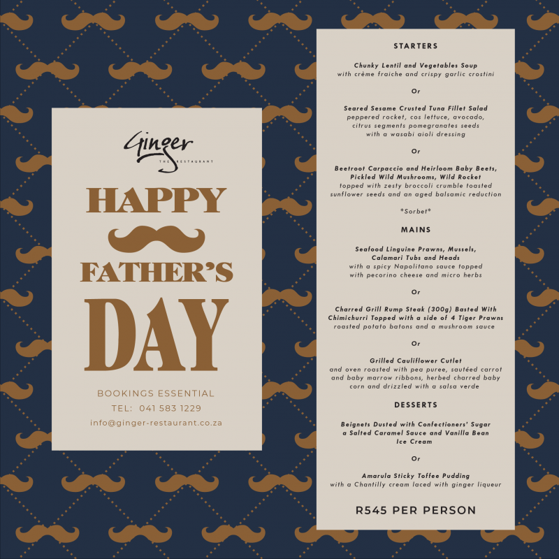 Father's Day at Ginger The Restaurant