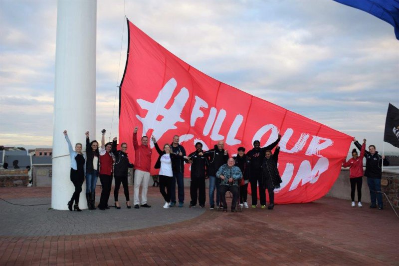 #FILLOURSTADIUM FLAG FLIES HIGH ONE MORE TIME