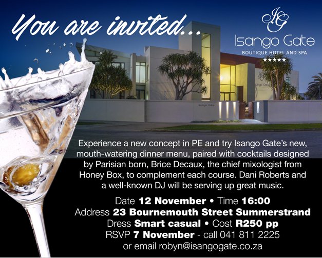 Isango Gate Boutique Hotel Menu Launch