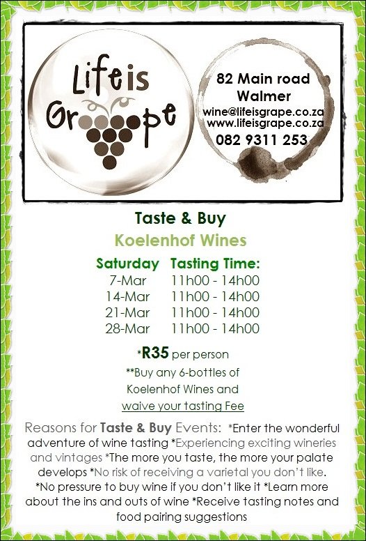 Koelenhof Wine Tasting