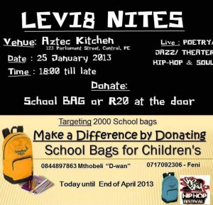 Levi8 Nites : Donate a School Bag