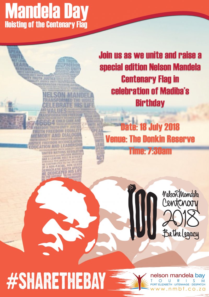 Mandela Day hoisting of the Centenary Flag