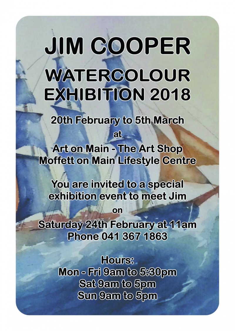 Meet Jim Cooper, PE Watercolourist, at his Solo Art Exhibition