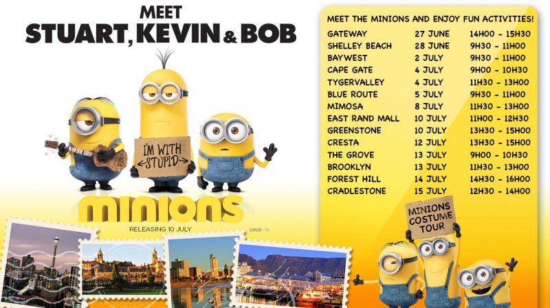 MEET THE MINIONS FROM THE NEW MINIONS FILM AT A STER-KINEKOR CINEMA NEAR YOU