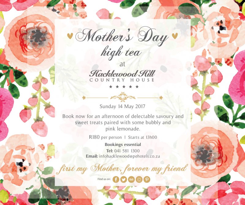 Mother's Day High Tea at Hacklewood Hill Country House