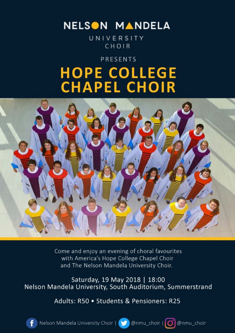 Nelson Mandela University Choir presents Hope College Chapel Choir