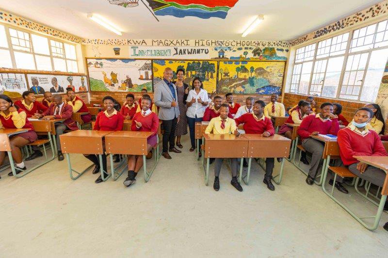 New desks and gym get A-plus from KwaMagxaki learners