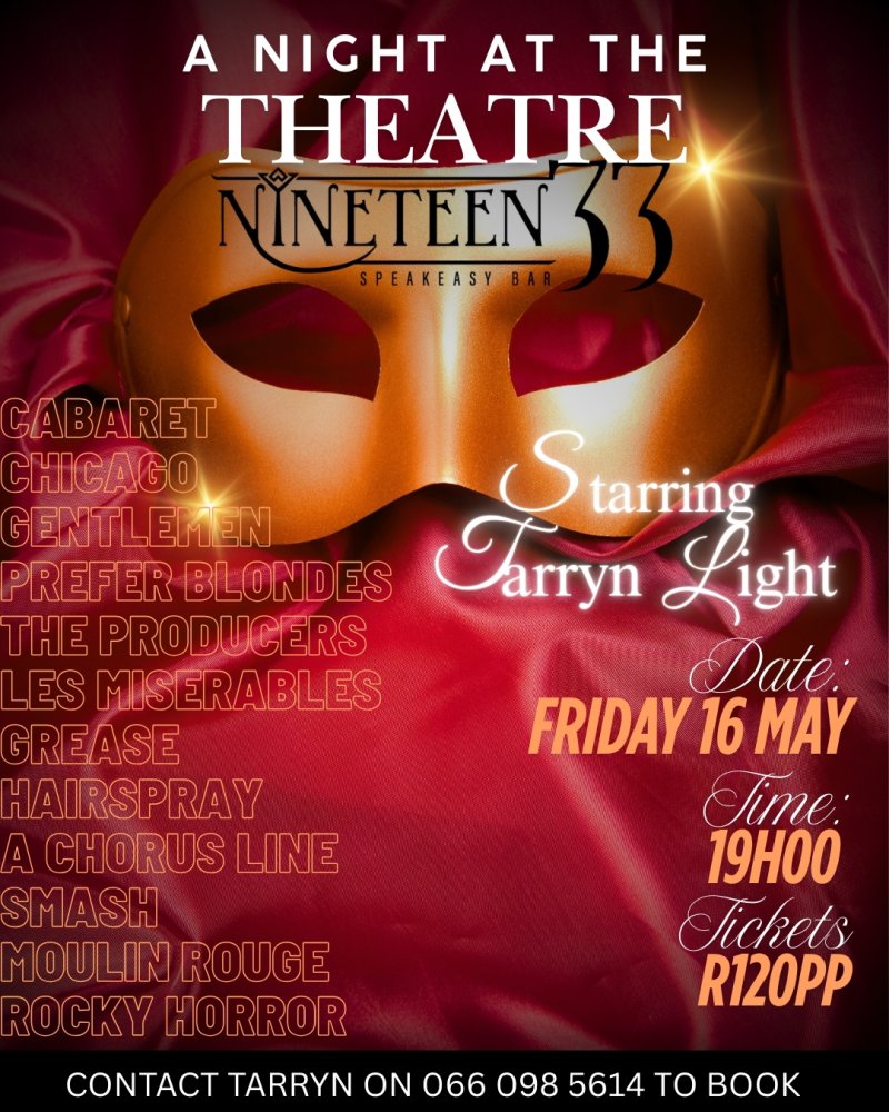 Nineteen33 Speakeasy - A Night at the Theatre