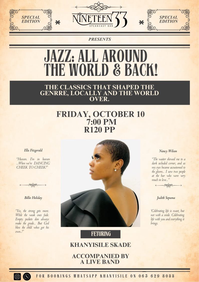 Nineteen33 Speakeasy ** Jazz: All Around the World & Back!