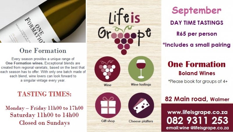 One Formation Day Time Wine Tasting