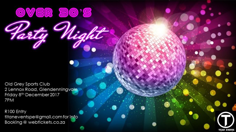 Over 30's Party Night