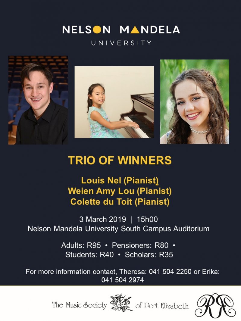 PE Music Society Concert - Trio of WInners