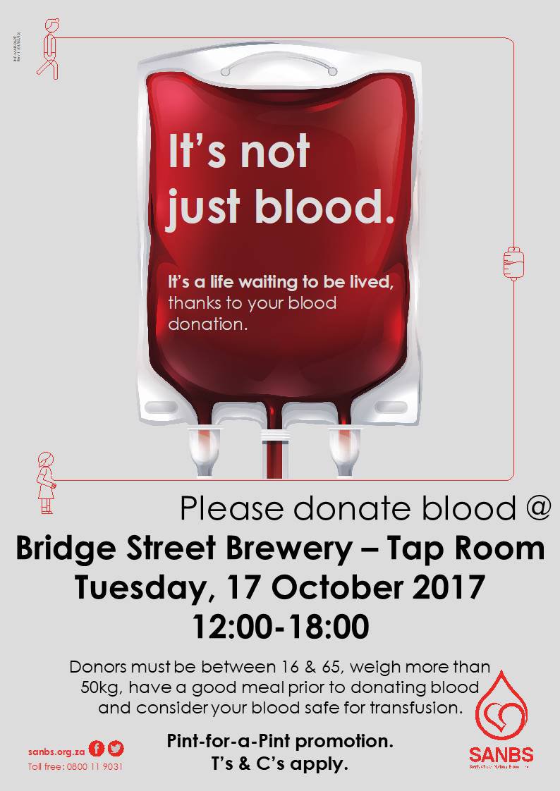 PINT FOR A PINT BLOOD DRIVE AT BRIDGE STREET BREWERY