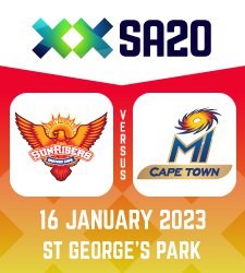 SA20 - Sunrisers Eastern Cape vs MI Cape Town