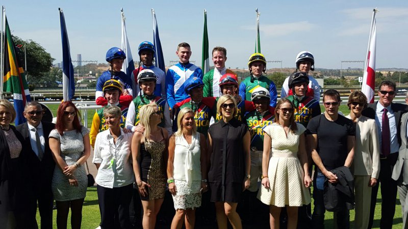 SA JOCKEYS WIN INTERNATIONAL SPONSORED BY RACING. IT'S A RUSH 