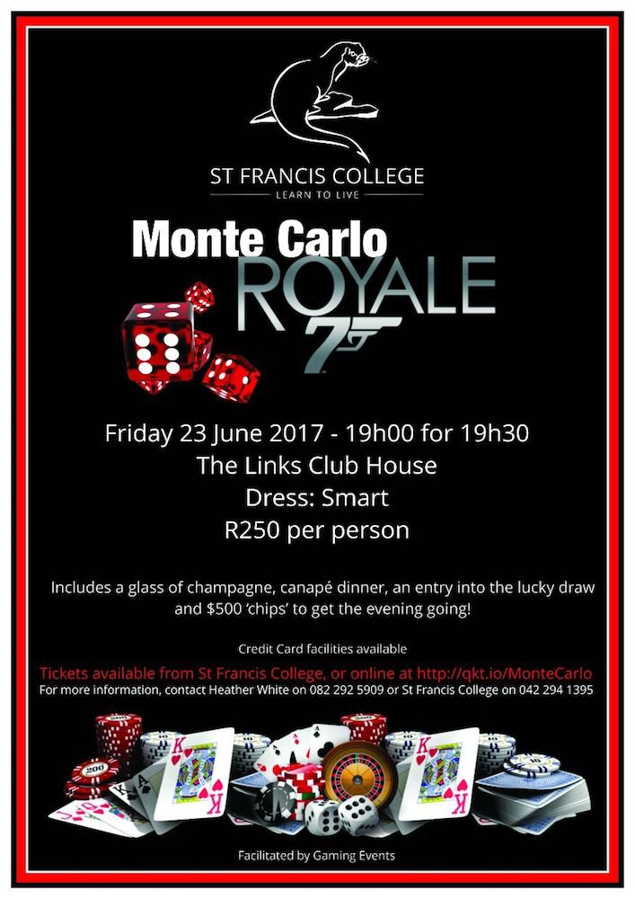 St Francis College Brings You The Monte Carlo Royale Auction And Gaming Evening. 