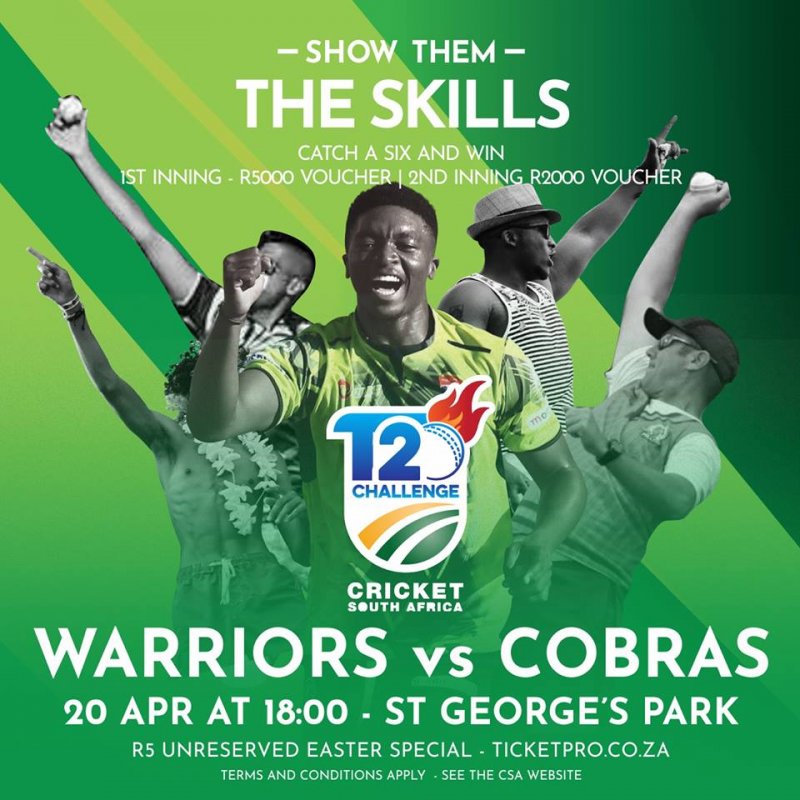 T20 Warriors vs WSB Cape Cobras