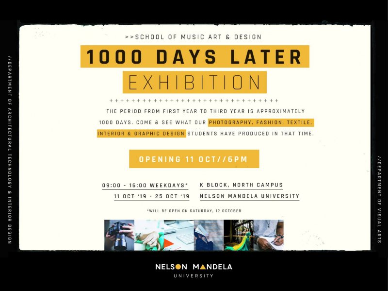 The 1000 Days Later Graduate Design Exhibition.