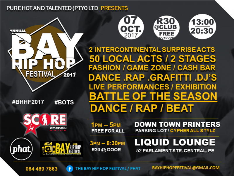 Event The Bay Hip Hop Festival 2017 Nelson Mandela Bay (Port Elizabeth)